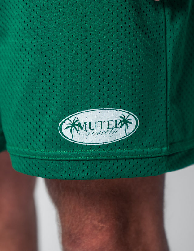 MUTED MESH SHORTS GREEN